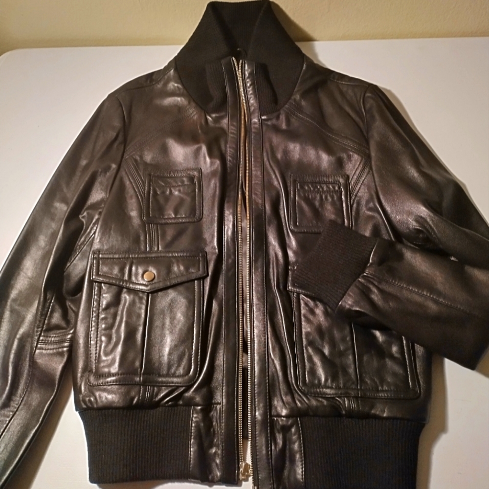 Black leather jacket women's 2xl